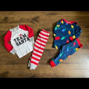 Toddler Boys’ Christmas Pajamas 12 months Santa